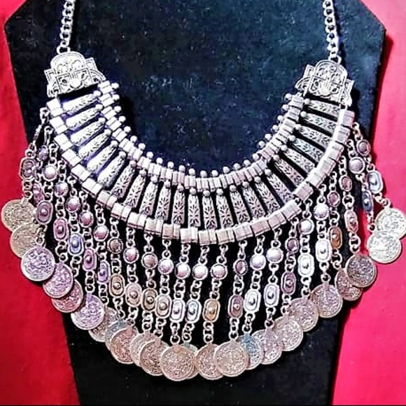 Vintage Maxi Statement Necklaces & Pendants Bohemian Coin Necklace Women Female Choker Collier Femme Boho Jewelry Bijoux